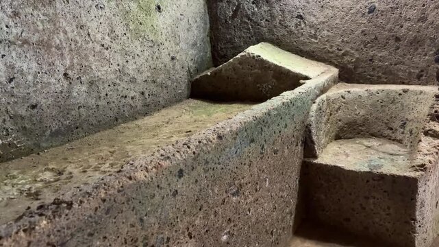 Burial Room with Stone Beds Carved for the Dead