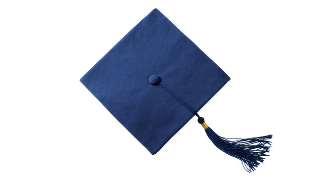 Dark blue Graduation Mortarboard with Tassel and Button Detail