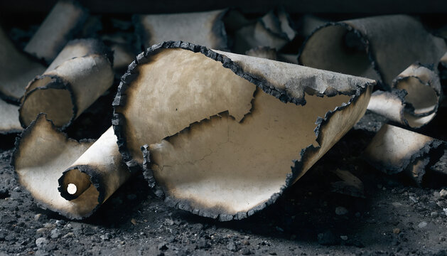 Burnt Paper Edge Texture Close Up