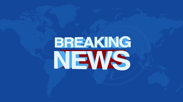 Breaking news animated text background for broadcast and media intro 4K