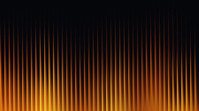 Vertical orange and yellow light streaks on a solid black background, abstract pattern