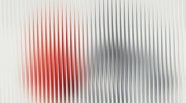 Vertical parallel lines with red and grey gradient blurs on a white background texture