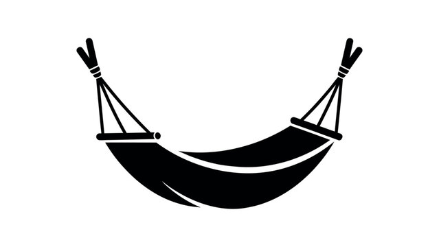 Hammock Relaxation Icon Simple Vector