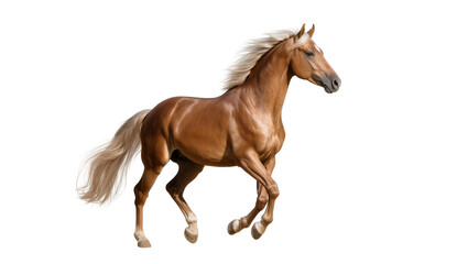 Chestnut Running Horse with Flowing Mane and Tail © Rowan