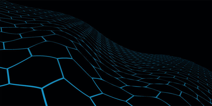 Abstract cube hexagon shape background. Vector banner design. Hexagons pattern. Geometric abstract background with simple hexagonal elements. Medical. Vector digital art banner.