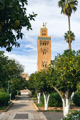 Obraz premium souvenirs and spices on the Jamaa el Fna market in old Medina, Marrakesh, Morocco