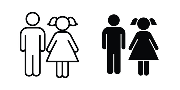 Boy and girl icon concepts for website projects