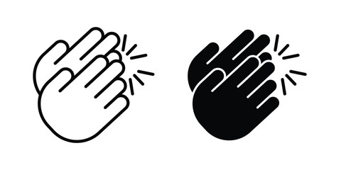 Obraz premium Clap hands icon concepts for website projects