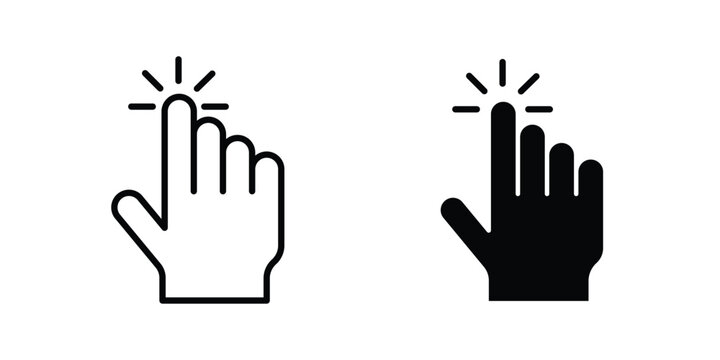 Click Hand icon concepts for website projects