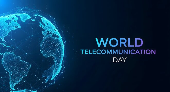 World telecommunication day a digital globe illustration
