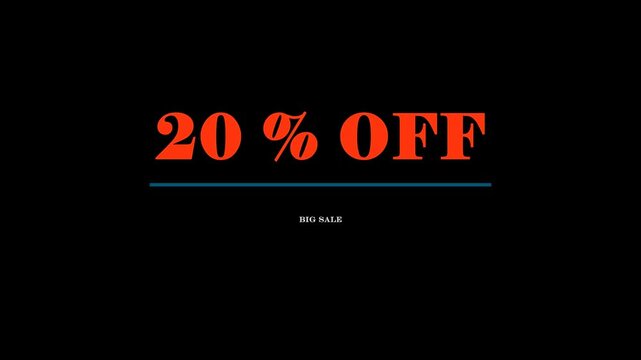 20 Percent Off Big Sale Minimalist Promotional Banner Graphic.mp4
