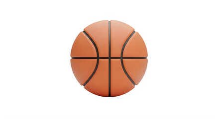 Fototapeta premium Orange basketball isolated on white background for sports and fitness marketing