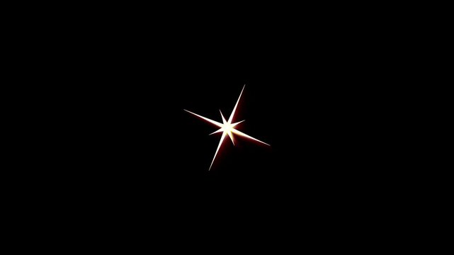 sparkling stars Shine animation, Sparkle Star light Sparkling star animation with flat vector doodle effects and glowing light; 4K black screen motion graphics for creative festive overlays holiday
