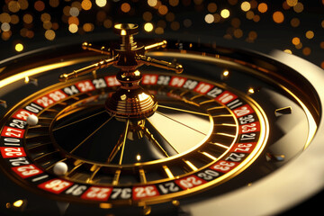 Naklejka premium Luxury Casino roulette wheel.
