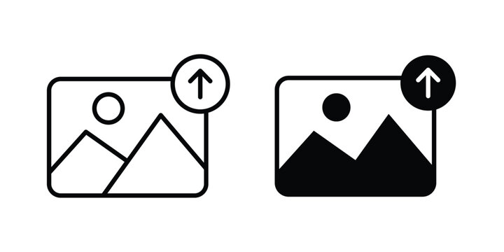 Upload photo icon concepts for website projects