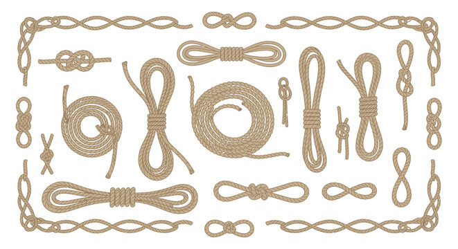 Collection of Natural Rope Knots and Coils