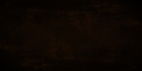 Naklejka premium A dark and aged grunge background with a textured stone wall surface and dirty vintage paper pattern creating a rough black backdrop material