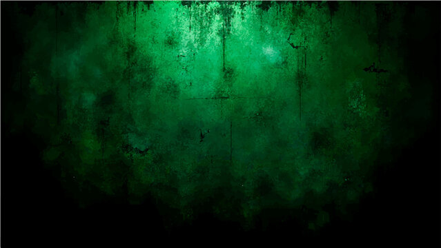 Vector Abstract emerald texture grungy surface, conveying an intriguing aura depth and mystery. A dramatic effect of weathered background.