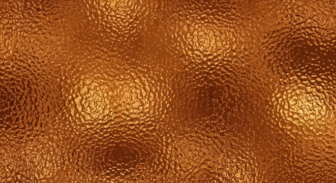 Copper metal texture background with hammered effect pattern