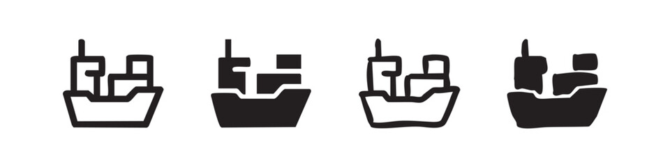 Obraz premium Cityscape and building icon set in various styles, representing urban architecture and modern cities.
