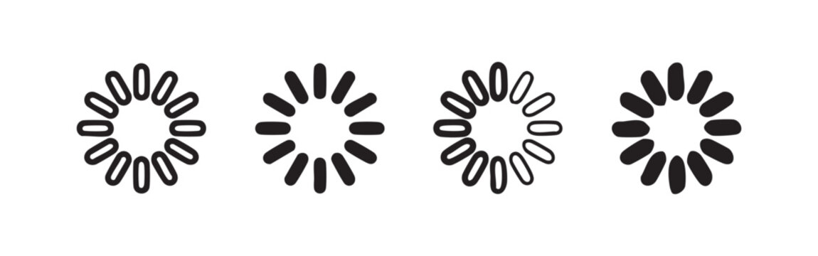 Loading Progress Spinner and Buffering Icon Set