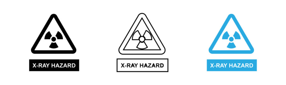 X ray hazard warning sign a safety symbol for radiation awareness