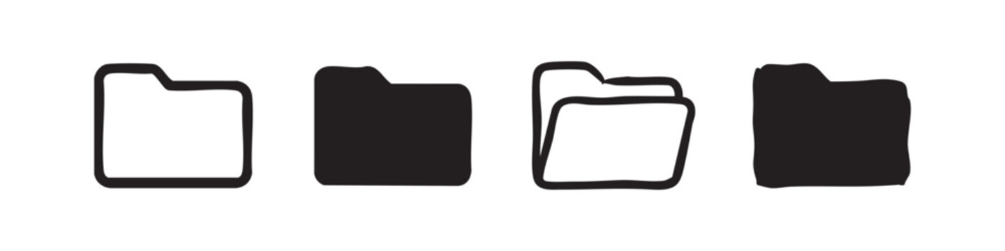Computer File Folder and Storage Icon Set