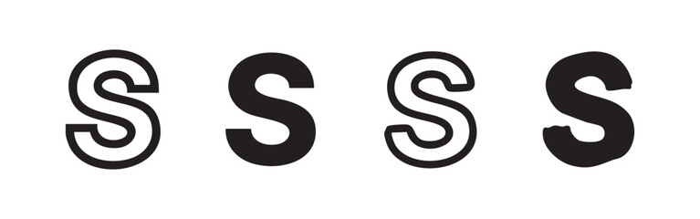 Fototapeta premium Alphabet Letter S Icon Set Typographic Characters and Initial Symbols for Branding and Interface Design