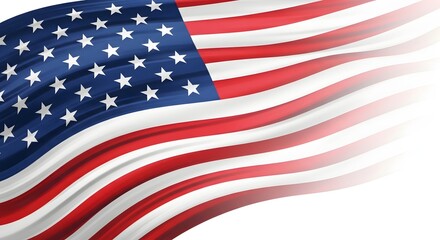 Fototapeta premium Waving american flag a symbol of freedom and patriotism representing the united states of america with pride and honor