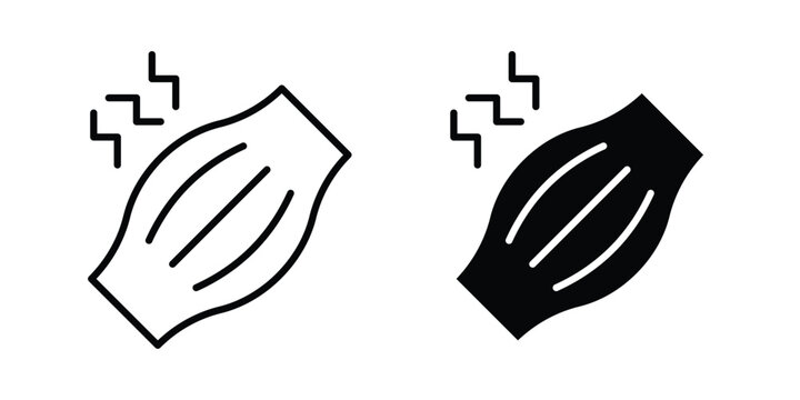 Muscle pain icon outlined. Flat fill icons