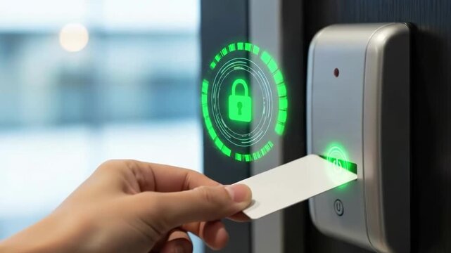 Secure access control system with card reader and lock