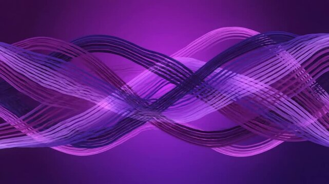 Abstract purple wave lines flowing and intersecting on a vibrant gradient background for modern designs