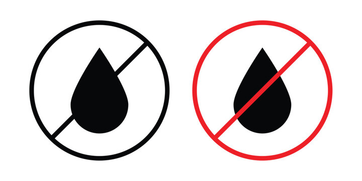 No wet icon outlined. Flat fill icons