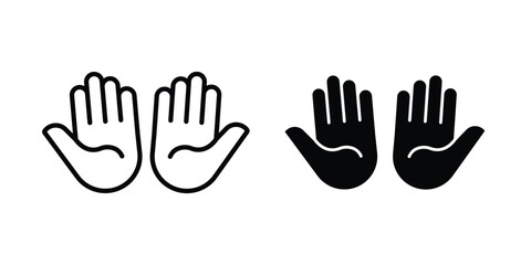 Obraz premium Pray icon outlined. Flat fill icons