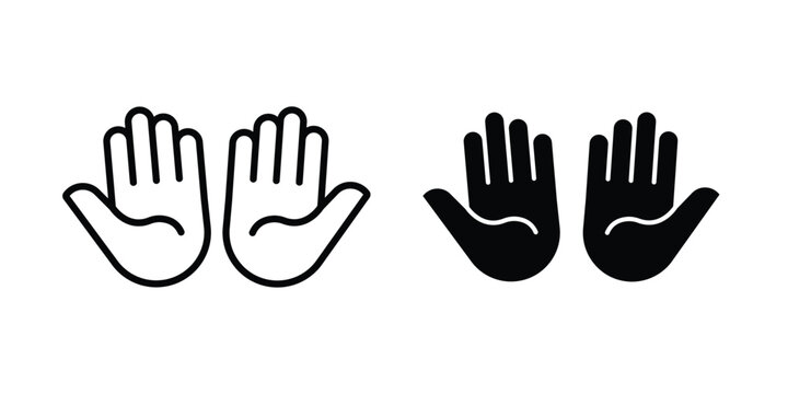 Pray icon outlined. Flat fill icons