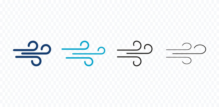 Strong Wind Warning Sign Vector, Weather Danger Alert line icons Symbol Illustration