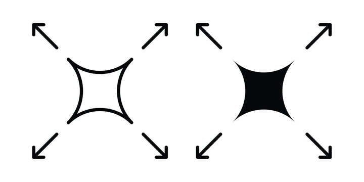Stretchable fabric icon outlined. Flat fill icons