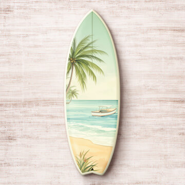 vector, oleaje, ilustraci&oacute;n, tabla de surf, playa, arte, designio, verano, junta, surf, decoraciones, vacaciones, mar, navida, tropical, flor, dechado, acomodador, naturaleza, &aacute;rbol, icono, adorno, an