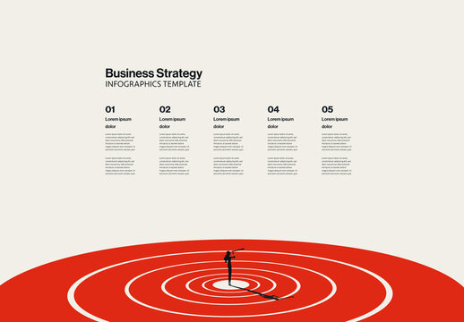 Business Strategy Infographic Template with Focus on Objectives