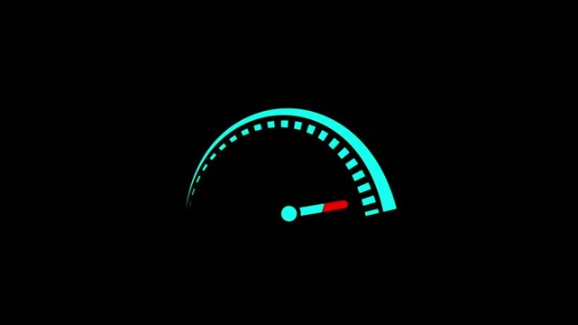 animated in speed meter. speed indicator concept, fast speed
