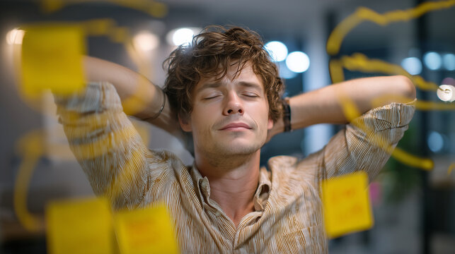 Exhausted solo founder surrounded by crumpled pivot notes and whiteboard erasure streaks in a bare fluorescent-lit office at 2am, aftermath of a critical direction change moment, p