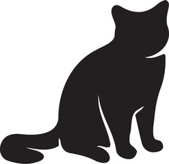Black cat silhouette sitting © Mst. Taslima Akhter