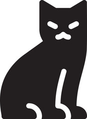 Black cat icon with angry face © Mst. Taslima Akhter