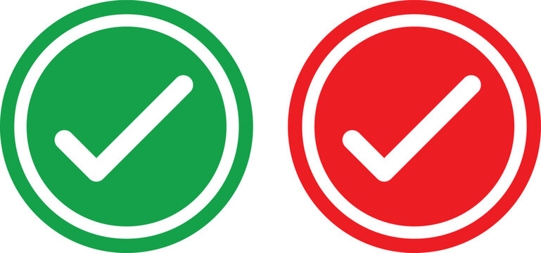 correct and incorrect choice flat design vector illustration