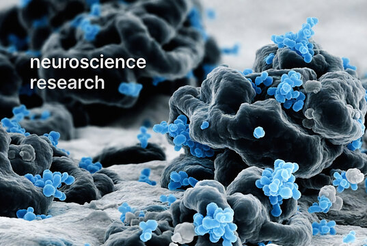 Microscopic view of a neuron cell with synapses, representing neuroscience research into brain function and connectivity.