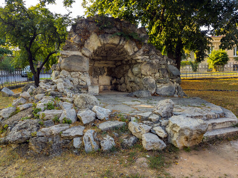 Grotto in Lermontov Square in Pyatigorsk