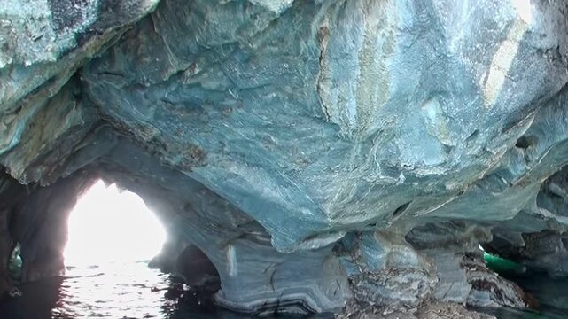 Discover the ethereal beauty of Patagonia's Marble Caves, a natural wonder sculpted by water on General Carrera Lake.