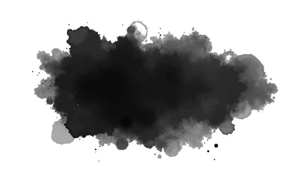 Ink cloud illustration creates an artistic, abstract watercolor effect. It is a symbol of mystery and creativity.