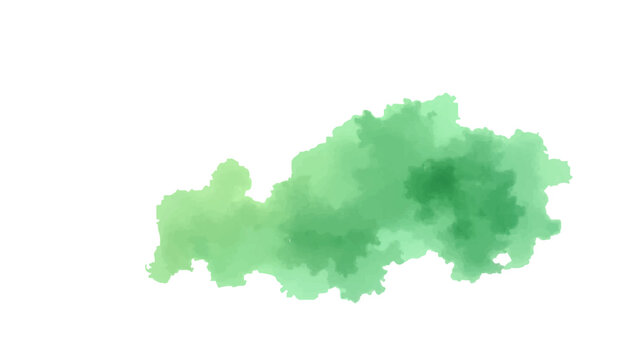 A vivid splash of verdant hues depicts an abstract, watercolor-style landscape, evocative of rolling hills or a verdant expanse.