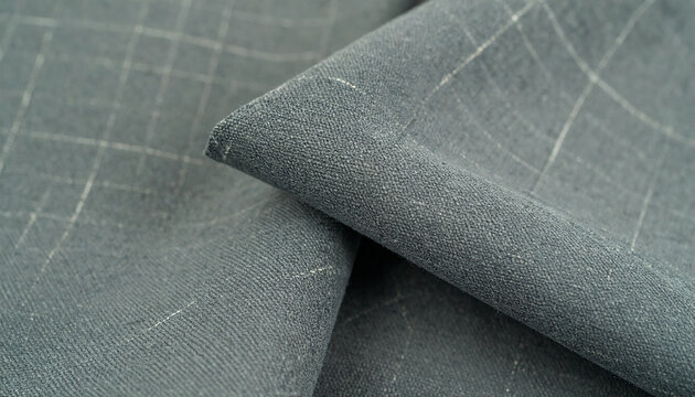 Grey carpet white lines folded fabric background